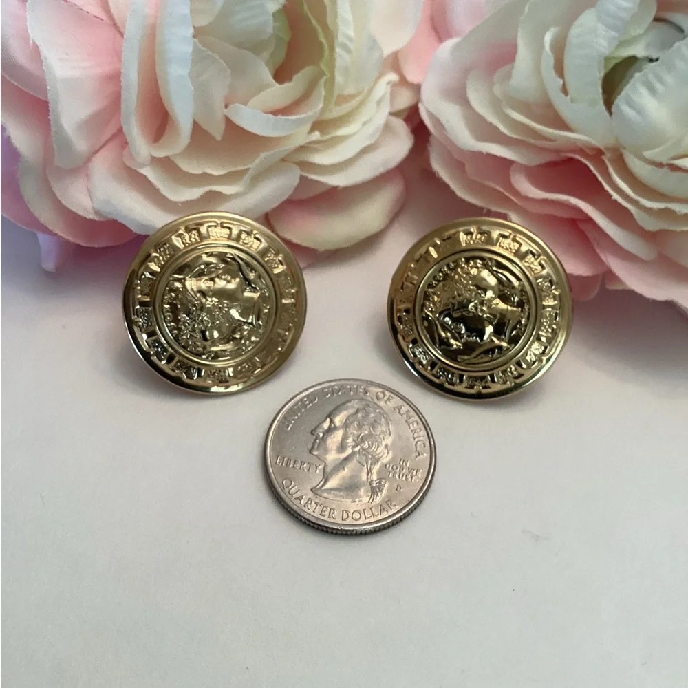 14k ROMAN STYLE EARRINGS - Picture 5 of 8